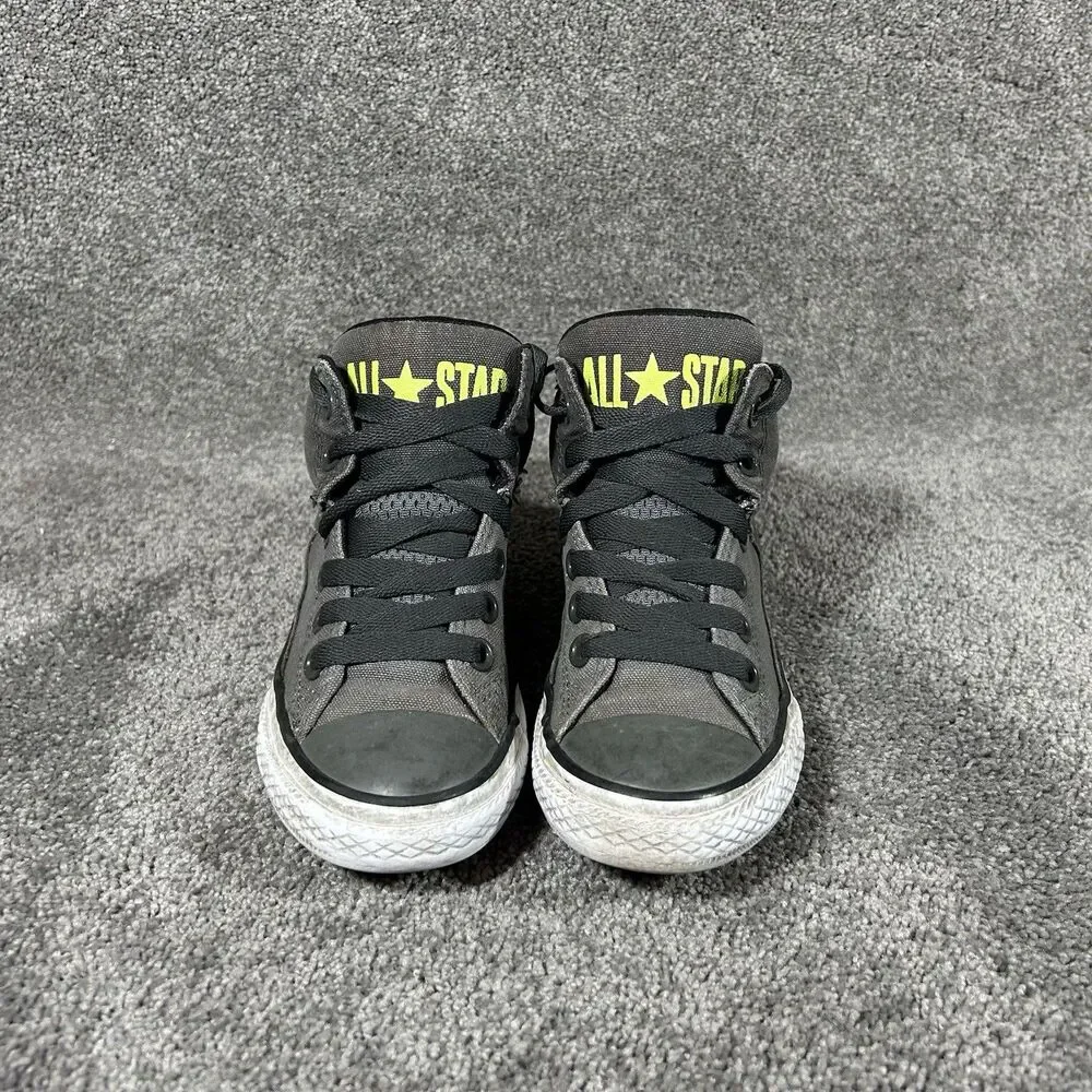 Converse Chuck Taylor All Star Axel Mid Kids Size 1 Gray Black Athletic Shoes
